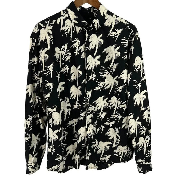 RTA Revolve Sierra Oversize Shirt Women's Small Abstract Palm Tree Design - Picture 1 of 9